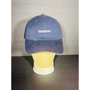 Siemens Embroidered Logo Navy Blue Adjustable Baseball Cap 100% Cotton Dad Hat